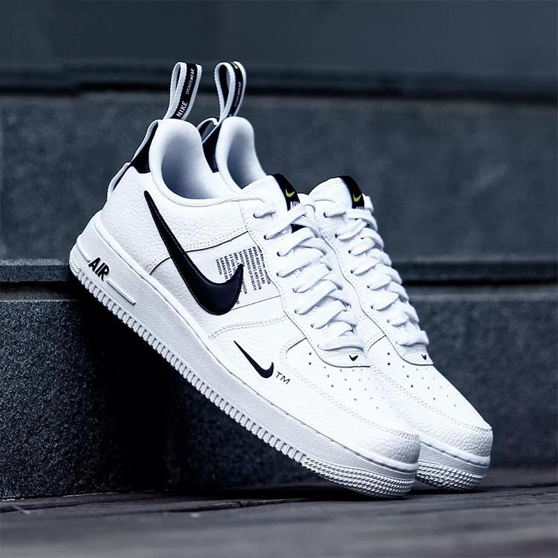 Original  Nike Air Force TM Nike Utility Low Black Breathable Airforce Men Women Fashion Sneakers