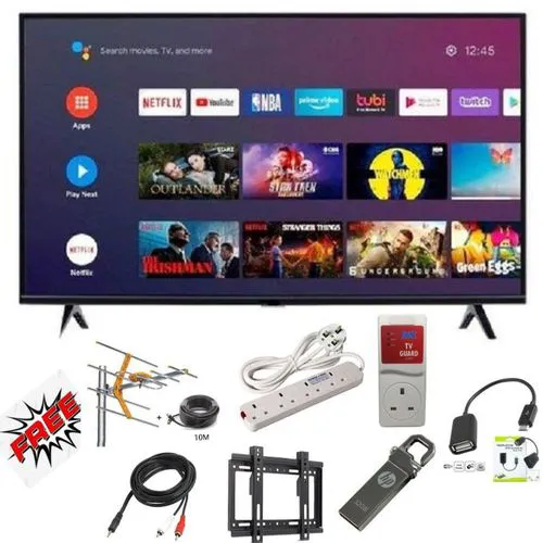 Amtec ,43" Inch FHD Smart Android TV Netflix Youtube, Bluetooth Enabled+8 FREE GIFTS