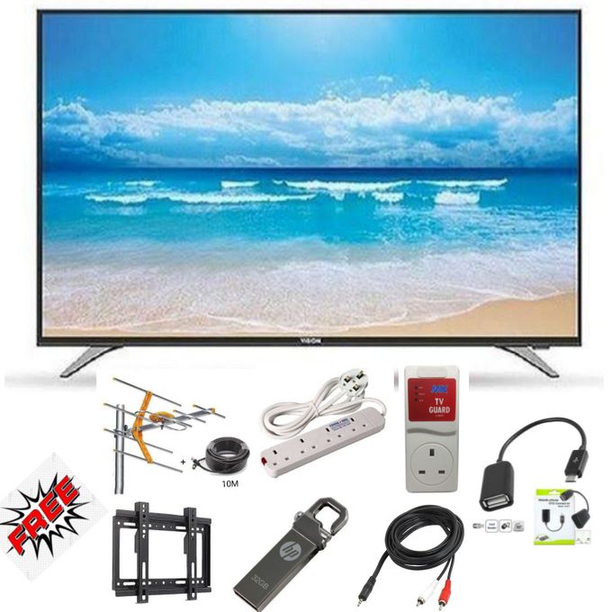 Vitron, 32 Inch Frameless Digital LED TV with InbuiltDecoder,USB,HDMI,VGA+FREE GIFTS