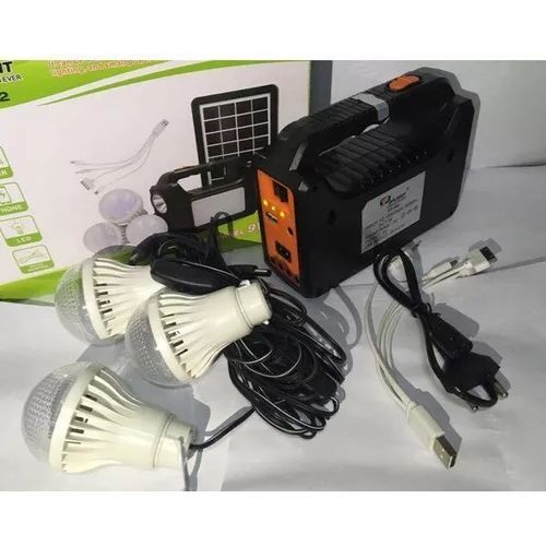 Dp Light Full Solar Lighting System Kit With 3 LED Lights, Solar Panel, Power Cable, Phone Charger