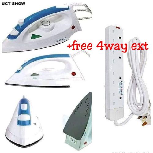 Scarlet Electric Steam Iron Box Plus Free 4-Way Extension