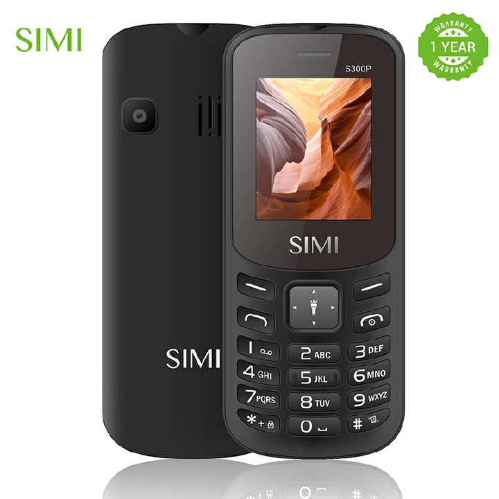 SIMI S300P 1.77inch Feature Phone Bar Phone Dual SIM 1050mAh Battery Capacity ,Long Time Using ，Extended Memory，Strong Flashlight，Video，Games ，Camera FM Radio  Large Speakers ，Loud Volume Mobile Phone