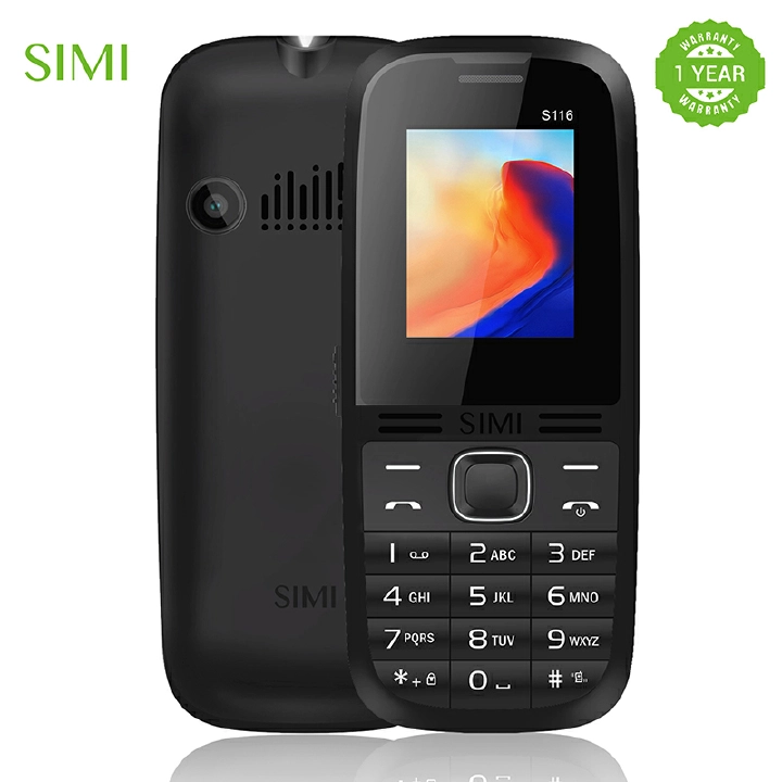 SIMI Phone S116 Feature phone 1400mAh real big battery Bar phone 32MB RAM + 32MB Storage Cell phone Dual SIM 1400mAh Battery Capacity, Camera FM Radio mp3/mp4 Led Torch phone,Saving power, Easy to Use