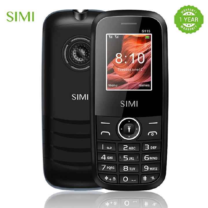 SIMI S115 Feature Phone 1.77inch,32MB RAM + 32MB Storage,Bar Phone Dual SIM Card,1050mAh Large Capacity,Support MP3,MP4,LED Torch,FM Radio,Long time Standby,Power Saving,Feature phone,cell phone