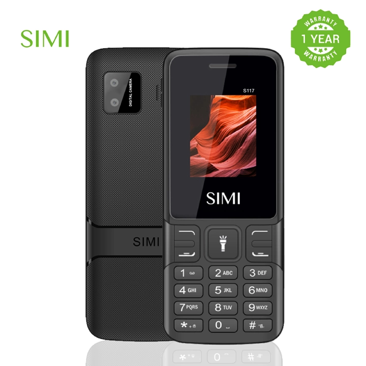 SIMI S117  1.77inch, 2500mAh Large battery 32MB RAM + 32MB Storage,Bar Phone Dual SIM Card,,Support MP3,MP4,LED Torch,FM Radio Long Time Standby Feature phone,Cellphone,Easy to Use,Power Saving