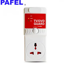 PAFEL 13A TV Guard Over Voltage Switcher Socket Protector for TVs, Media, Computers Monitors Default White White