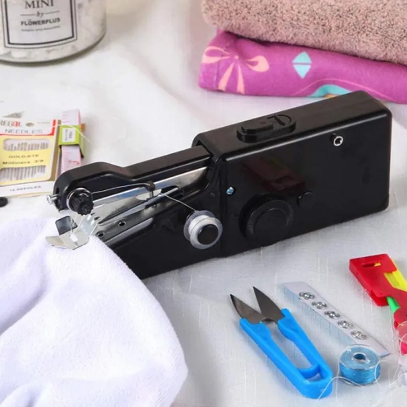 UPHUI Sewing Machine Mini Household Items Handheld Sewing Convenient Needle Work Manual Sewing Machine Quick Sewing Needle Clothes Fabric Home Electric Sewing Machine Convenient