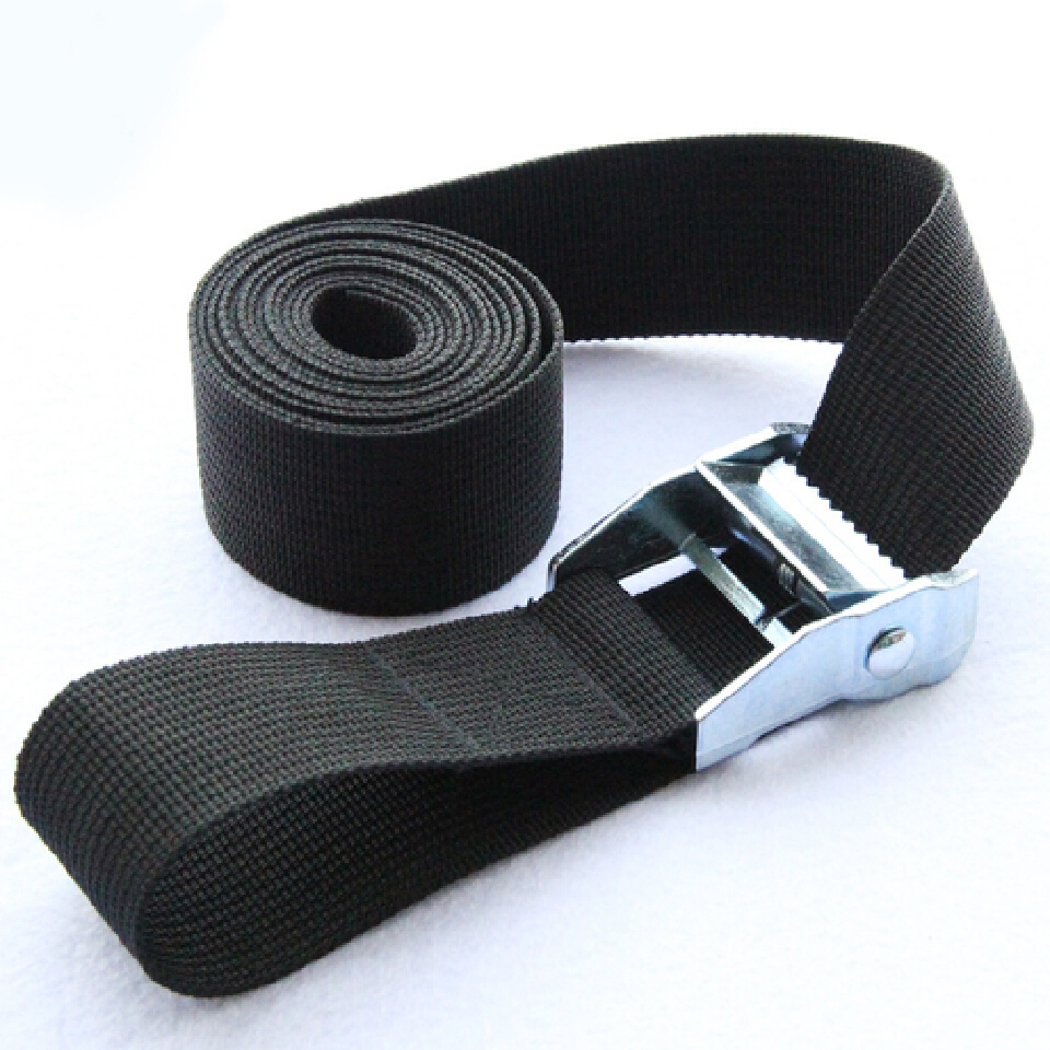 New  25mm Black Tie Down Strap Strong Ratchet Belt Luggage Bag Cargo Lashing With Metal Buckle Dropshipping