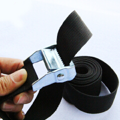 New  25mm Black Tie Down Strap Strong Ratchet Belt Luggage Bag Cargo Lashing With Metal Buckle Dropshipping