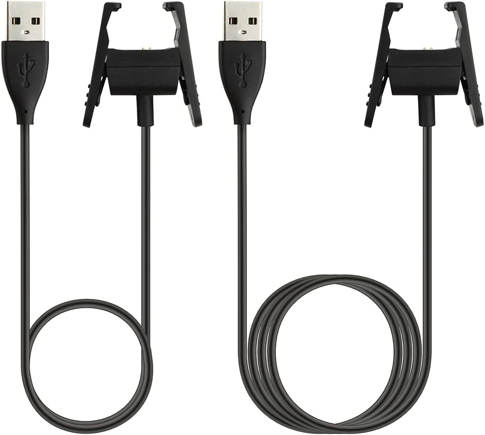 Temery Fitbit Charge 2 Charger - 2Pcs Replacement USB Charger Charging Cable for Fitbit Charge 2 with Cable Cradle Dock Adapter for Fitbit C