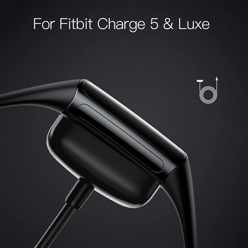 AWINNER Charger For Fitbit Charge 5  - Replacement USB Charger Charging Cable for Fitbit Luxe Cable Cradle Dock Adapter
