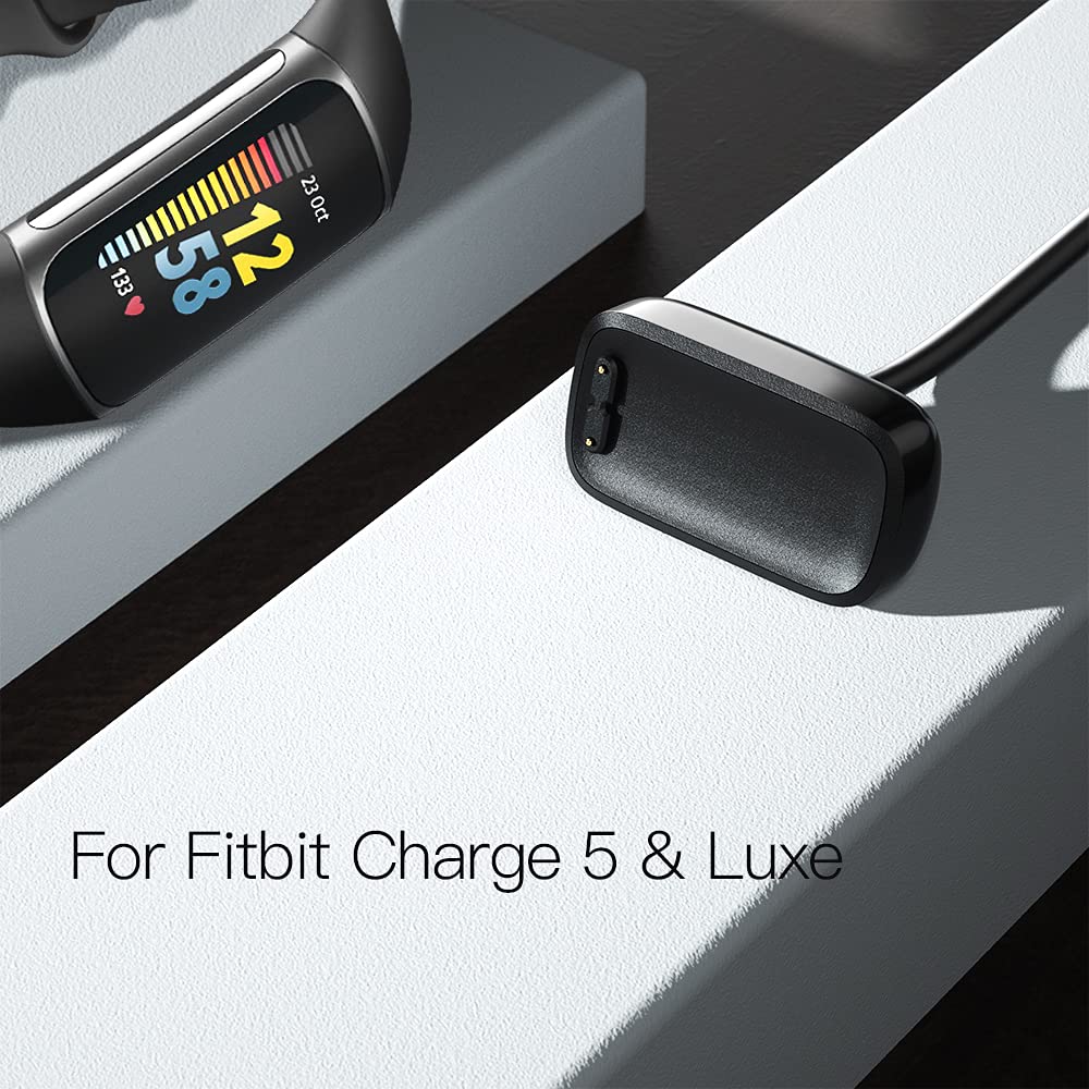 AWINNER Charger For Fitbit Charge 5  - Replacement USB Charger Charging Cable for Fitbit Luxe Cable Cradle Dock Adapter