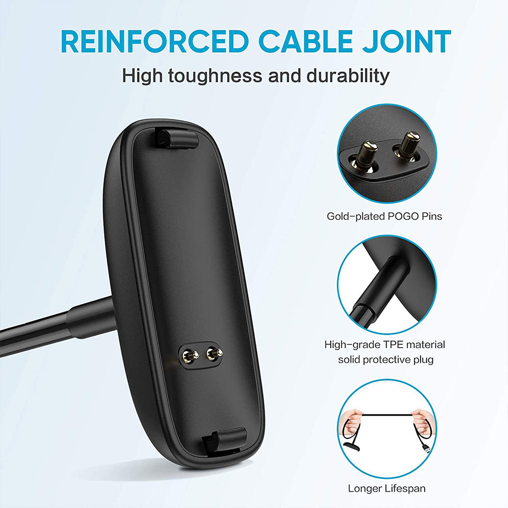 1m USB Charging Cable For Fitbit Inspire 2 Charger Wristband Power Cord Wire Charging Dock For Fitbit Inspire2