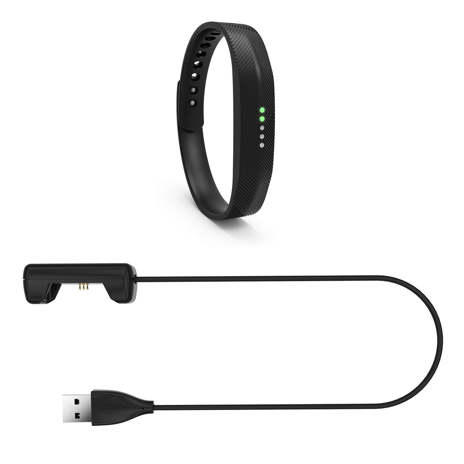 Charger for Fitbit Flex 2 Replacement USB Charging Adapter Cable for Flex2 Wireless Band Wear Resistant No Reset Button