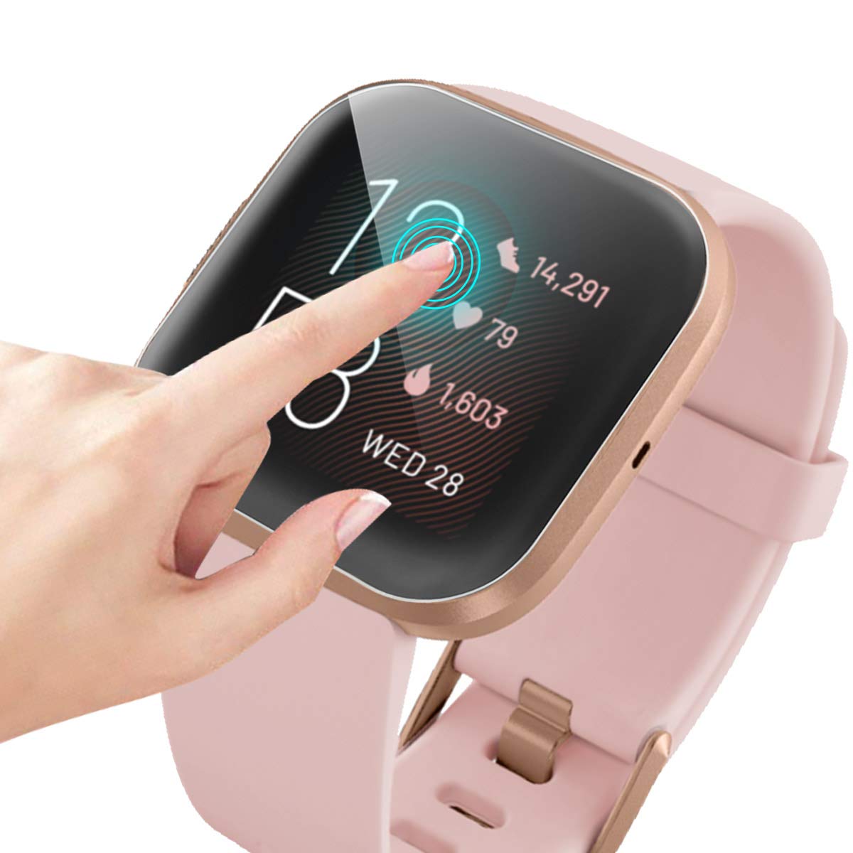 3Pack Soft TPU for Fitbit Versa 2 3 Screen Protector Max Coverage Bubble-Free Anti-Scratch Flexible TPU Film for Fitbit Versa 2