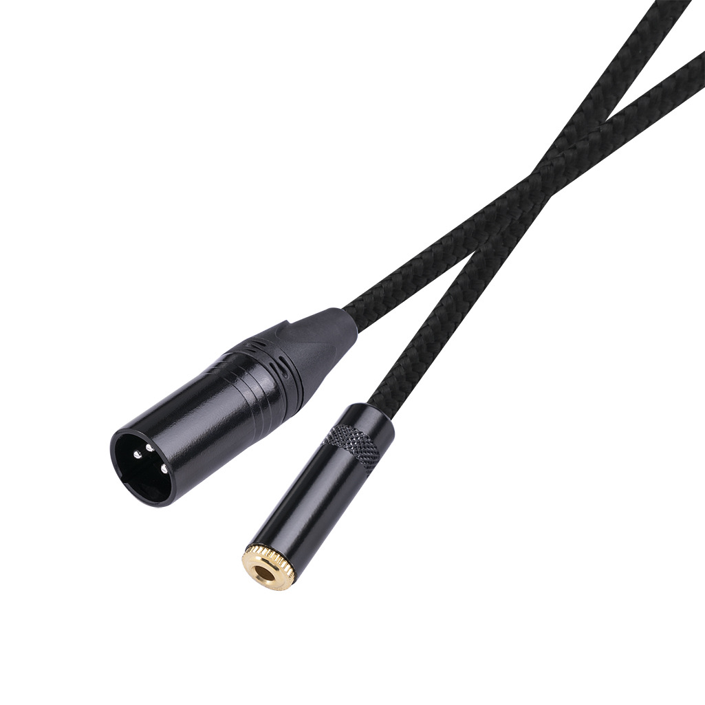 All-Copper Dual-Screened 3.5mm Female to 3-Pin XLR Male Audio Adapter Cable - XLR Balanced Line
