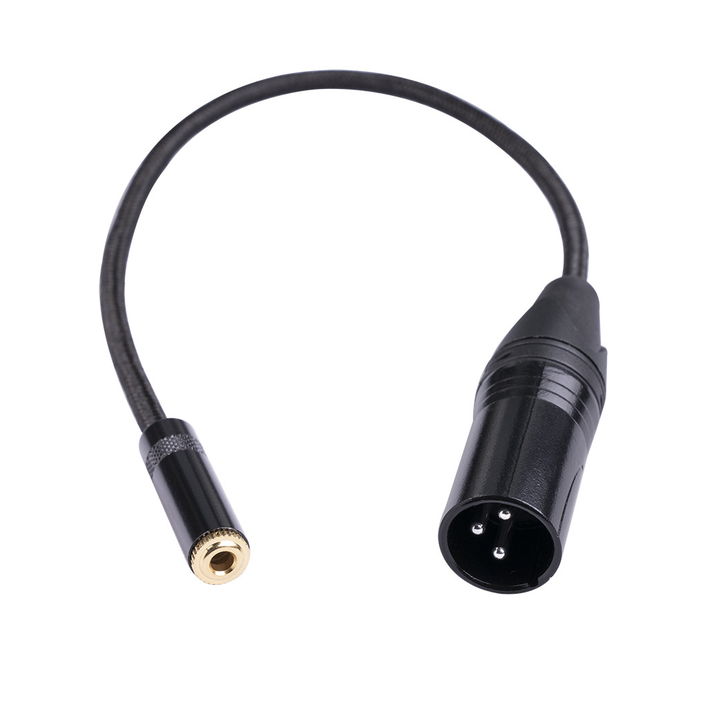 All-Copper Dual-Screened 3.5mm Female to 3-Pin XLR Male Audio Adapter Cable - XLR Balanced Line