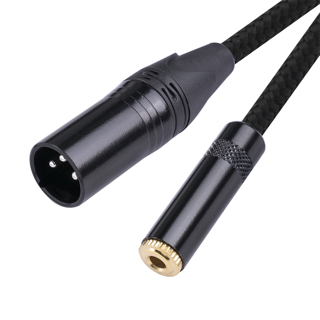 All-Copper Dual-Screened 3.5mm Female to 3-Pin XLR Male Audio Adapter Cable - XLR Balanced Line