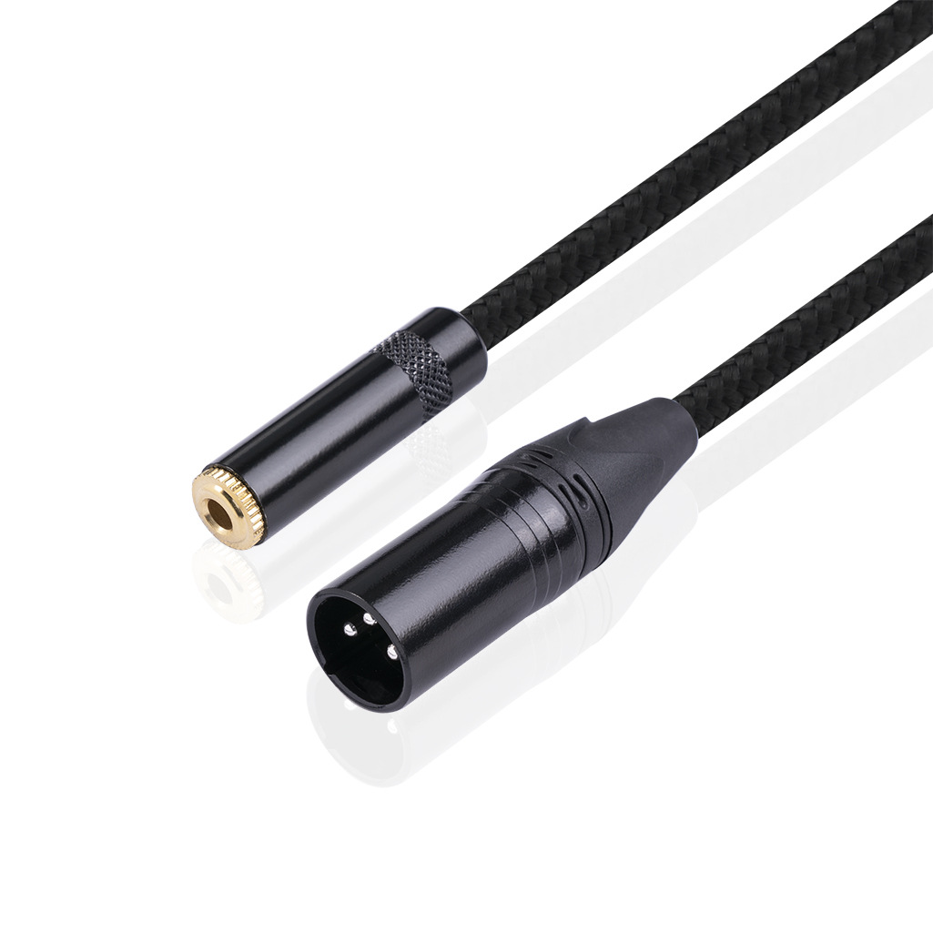 All-Copper Dual-Screened 3.5mm Female to 3-Pin XLR Male Audio Adapter Cable - XLR Balanced Line