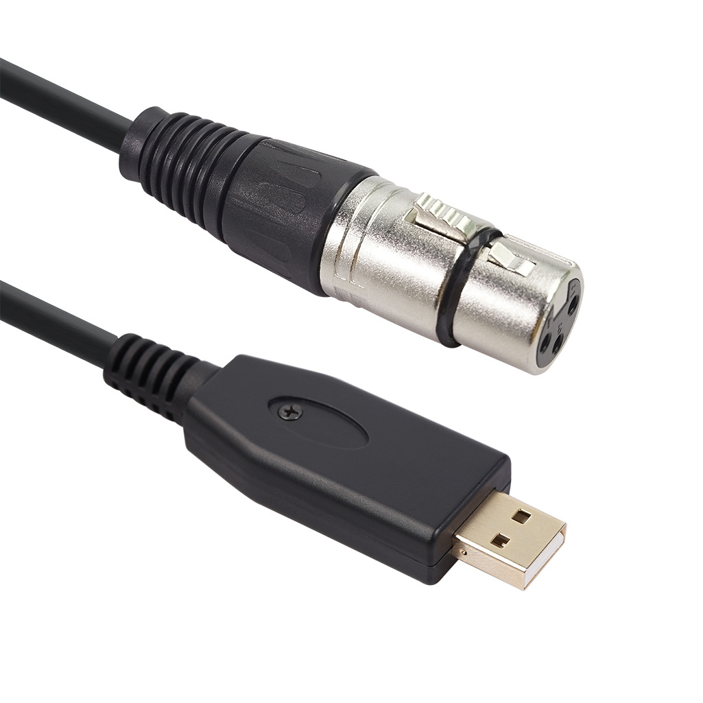 USB to XLR Female Microphone Audio Connection Cable - USB to XLR Female Recording Line