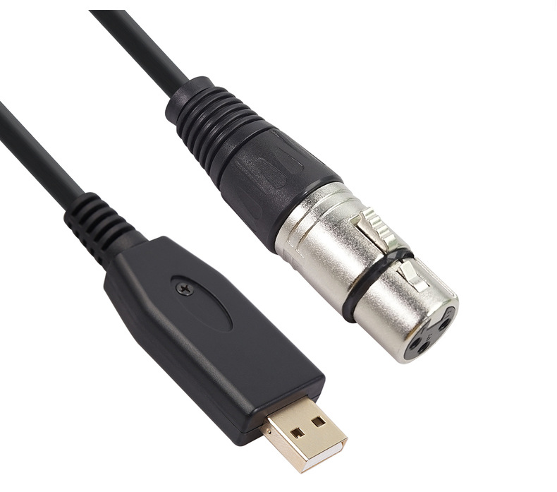 USB to XLR Female Microphone Audio Connection Cable - USB to XLR Female Recording Line