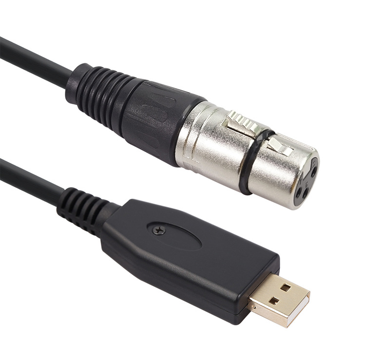 USB to XLR Female Microphone Audio Connection Cable - USB to XLR Female Recording Line