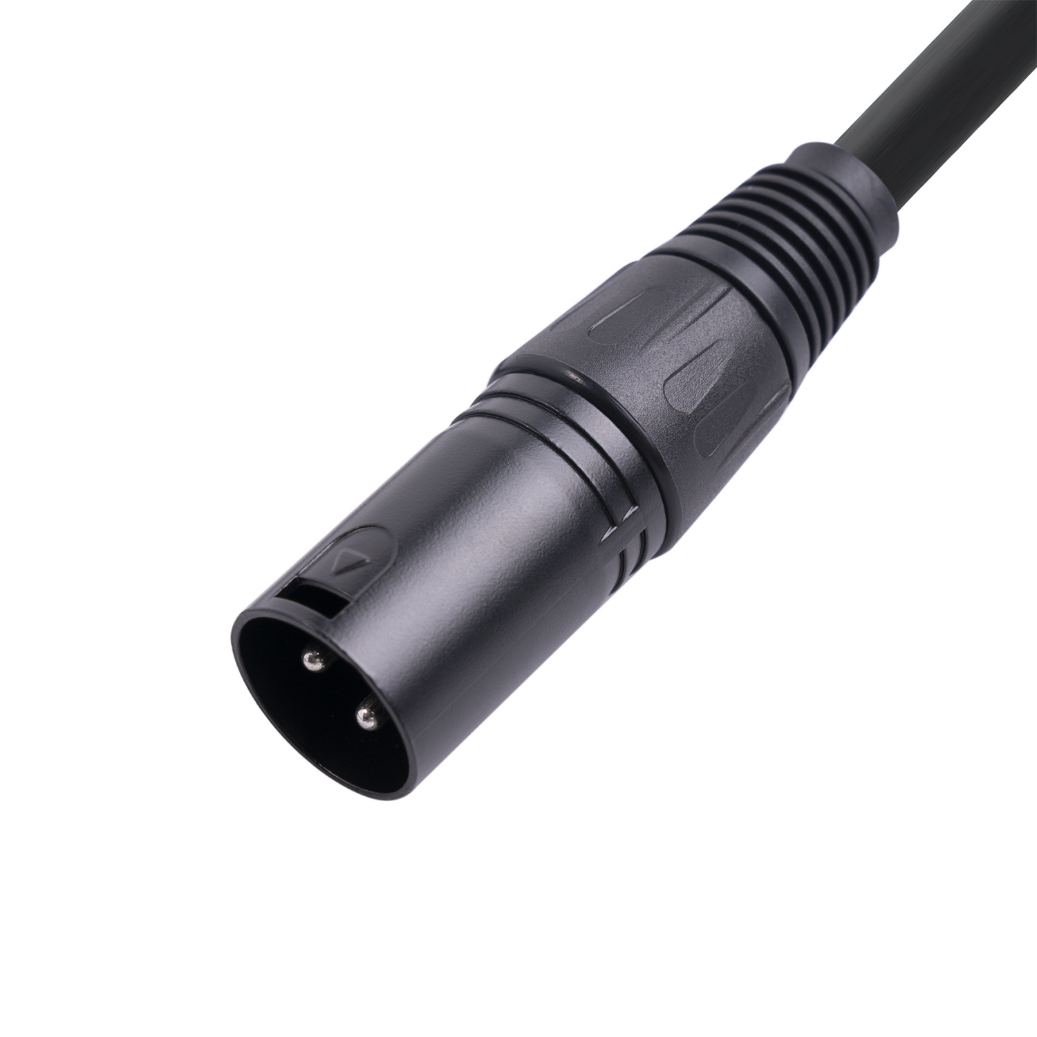 All-Copper Dual-Shielded XLR 3-Pin Male to Dual Female Audio Adapter Cable - 0.3m Length