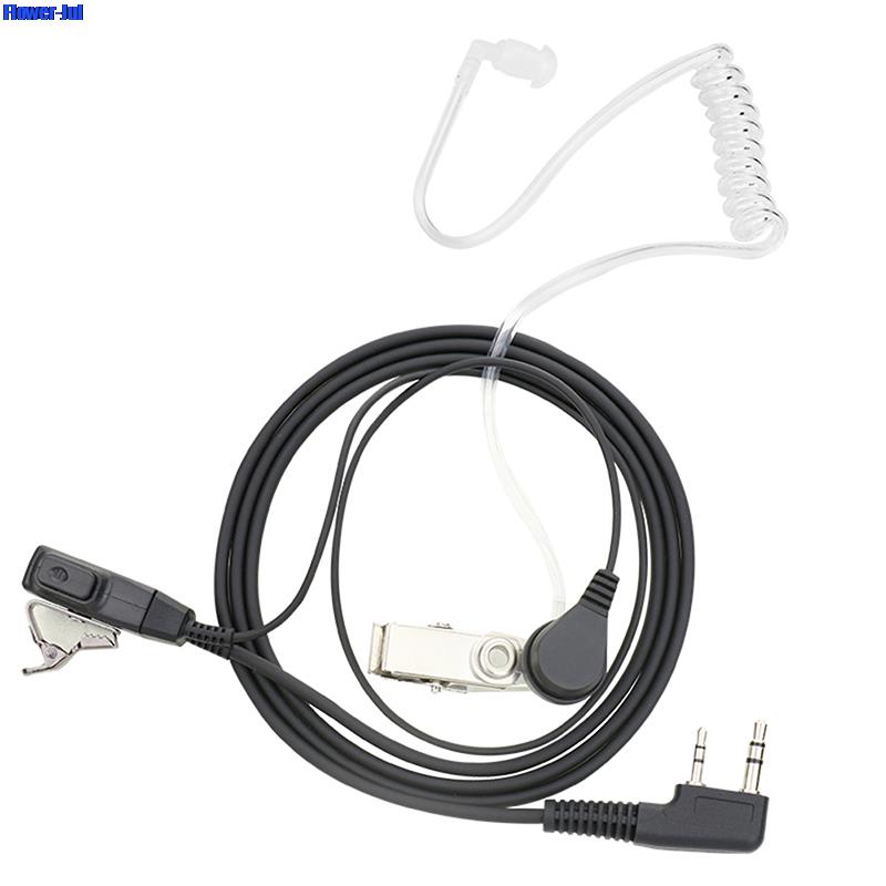 1x Covert Acoustic Air Tube Mic Microphone Earphone Earbud Headset Earpiece Headphone For Kenwood Baofeng Walkie Talkie Radio