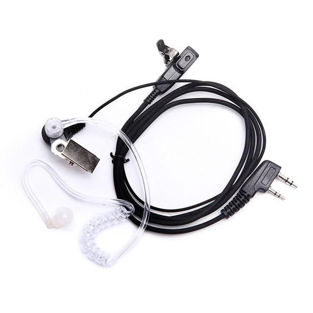 1x Covert Acoustic Air Tube Mic Microphone Earphone Earbud Headset Earpiece Headphone For Kenwood Baofeng Walkie Talkie Radio