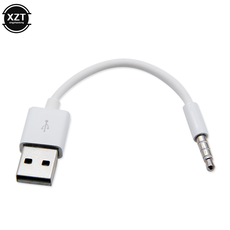 3.5mm Jack to USB 2.0 Data Sync Charger Transfer Audio Adapter Charging Cable for Apple iPod Shuffle 3rd 4th 5th 6th 7th MP3