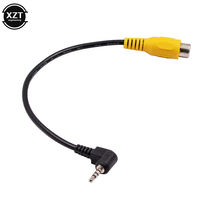 1pcs AV in Video Cable of 2.5mm Stereo Jack Male Plug To RCA Female Adapter Cable For GPS Converter Cable