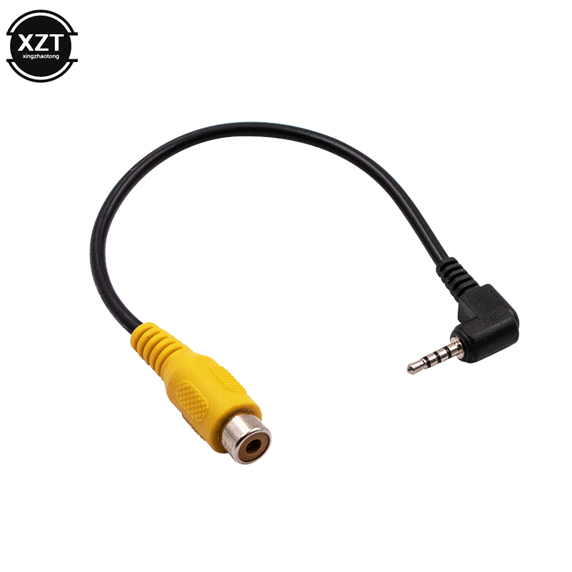 1pcs AV in Video Cable of 2.5mm Stereo Jack Male Plug To RCA Female Adapter Cable For GPS Converter Cable