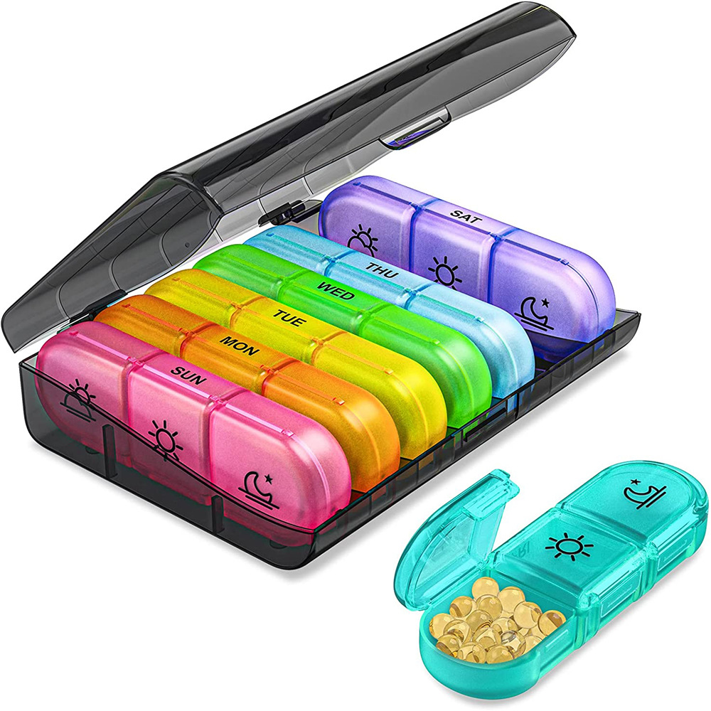 Best Price For Pill Box 7 Days Organizer 21 14 Grids 3 Times One Day 