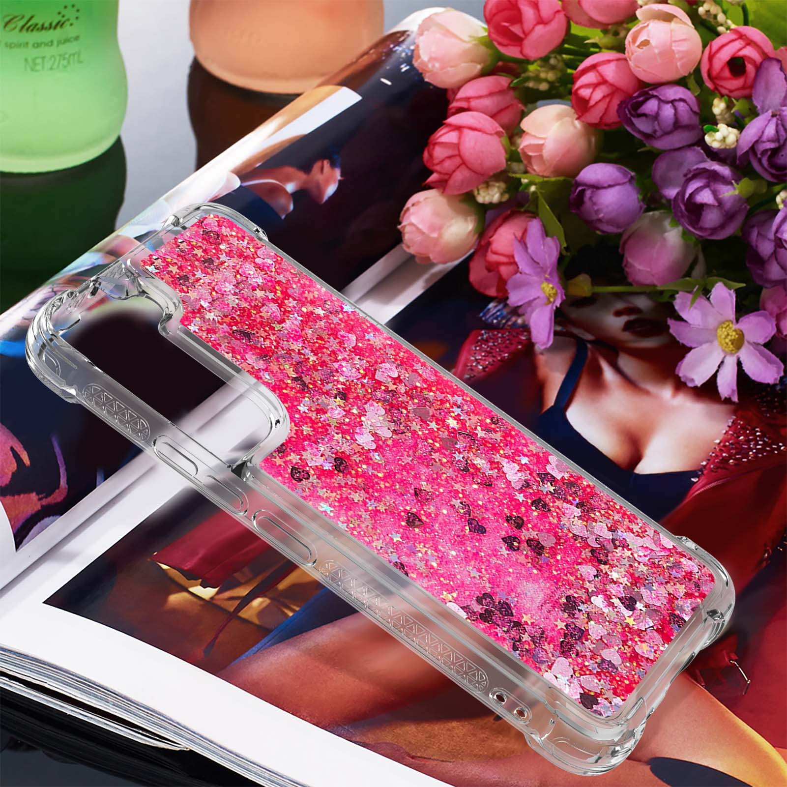 for Samsung Galaxy S23 S22 S21 Note 20 Ultra A14 A23 A13 A33 A53 A73 A04S A52S A72 A12 A04 A54 A34 5G Glitter Case Shockproof Phone Case Bling Liquid Sparkle Quicksand Clear Women Girls