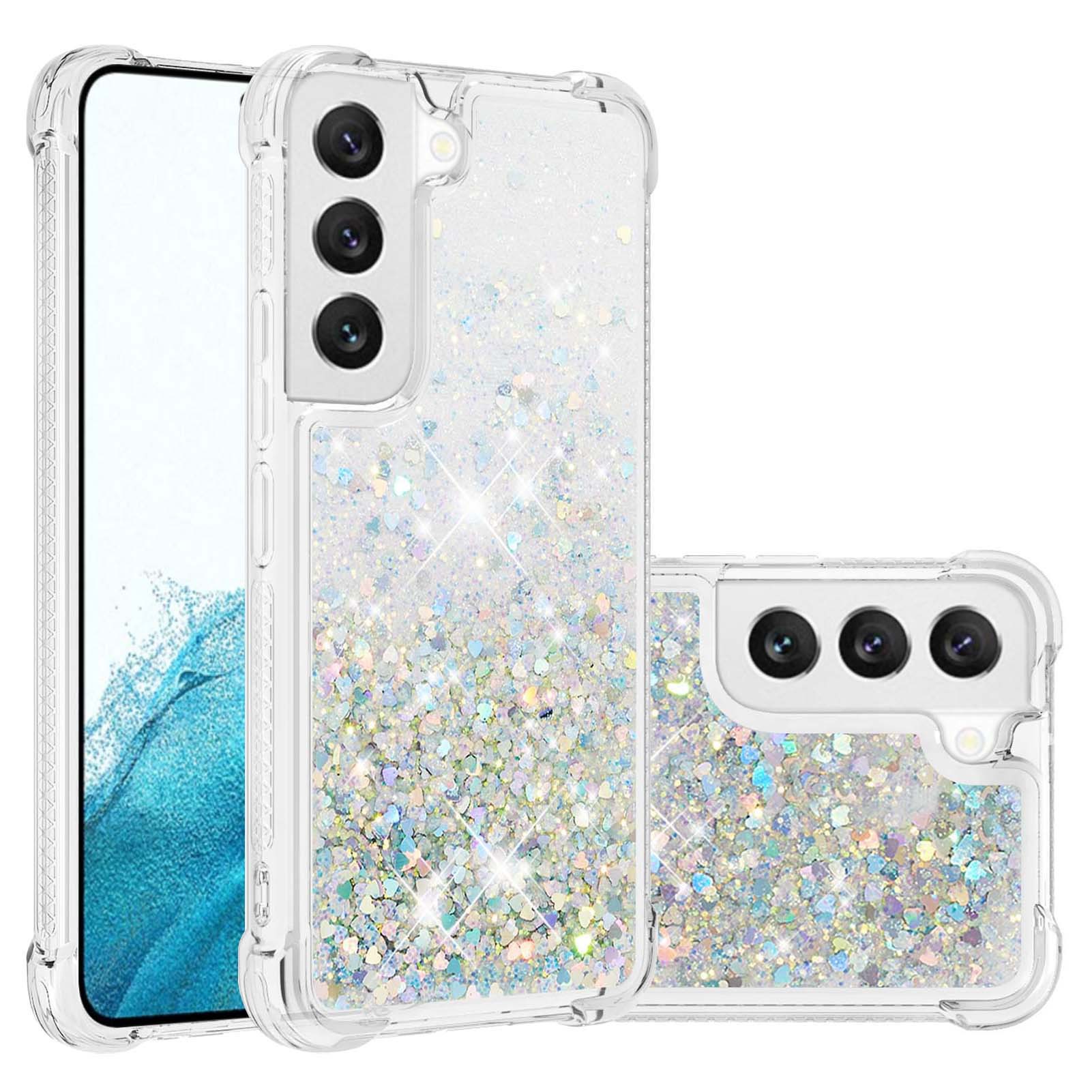 for Samsung Galaxy S23 S22 S21 Note 20 Ultra A14 A23 A13 A33 A53 A73 A04S A52S A72 A12 A04 A54 A34 5G Glitter Case Shockproof Phone Case Bling Liquid Sparkle Quicksand Clear Women Girls