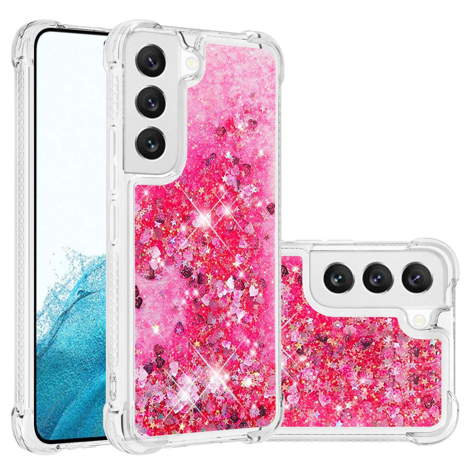 for Samsung Galaxy S23 S22 S21 Note 20 Ultra A14 A23 A13 A33 A53 A73 A04S A52S A72 A12 A04 A54 A34 5G Glitter Case Shockproof Phone Case Bling Liquid Sparkle Quicksand Clear Women Girls