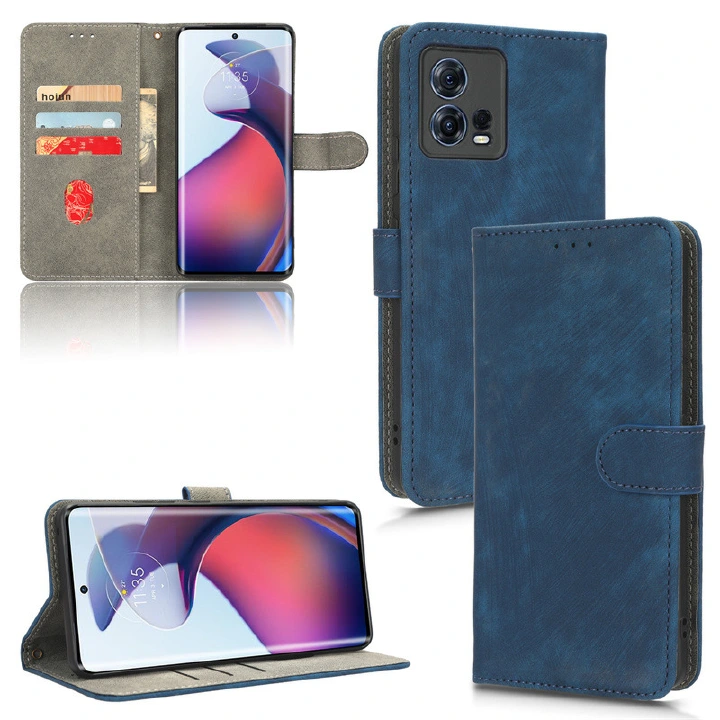 PU Leather Folio Flip Cover for Motorola Edge 30 Ultra/Edge X/X30 Pro Wallet Case with [RFID Blocking] Card Holster Kickstand Magnet