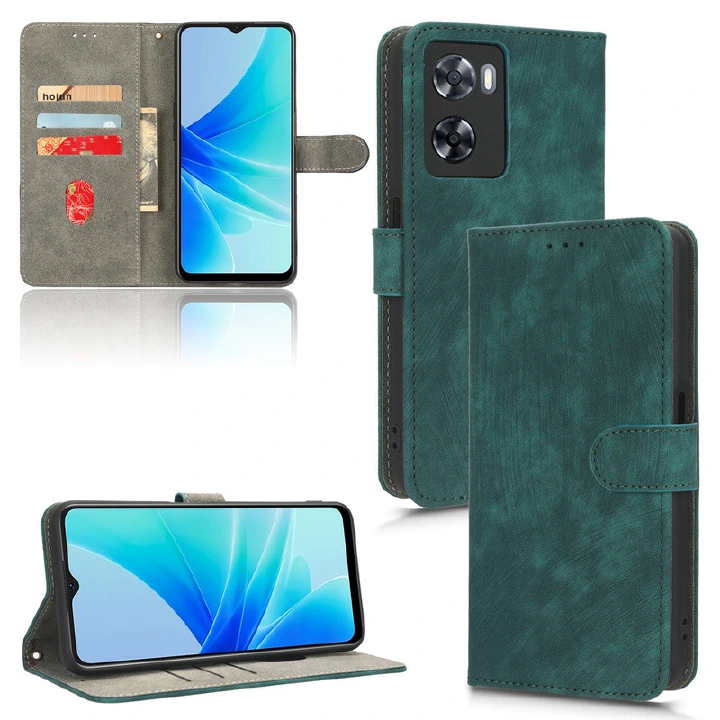 PU Leather Folio Flip Cover for OPPO A77 4G/A77S/A57 4G Wallet Case with [RFID Blocking] Card Holster Kickstand Magnet