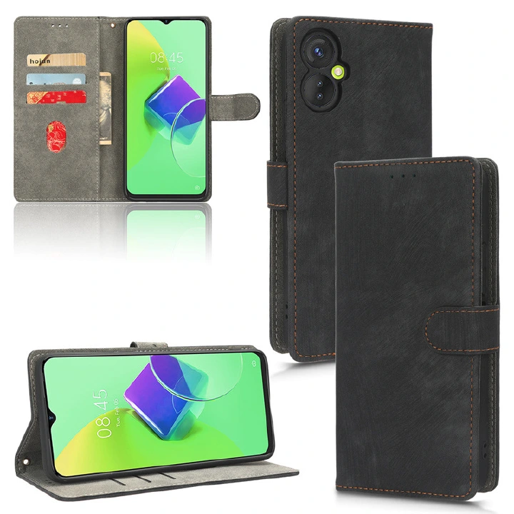 PU Leather Folio Flip Cover for Tecno Spark 9T/Spark 9 Pro/Tecno Spark 9  Wallet Case with [RFID Blocking] Card Holster Kickstand Magnet
