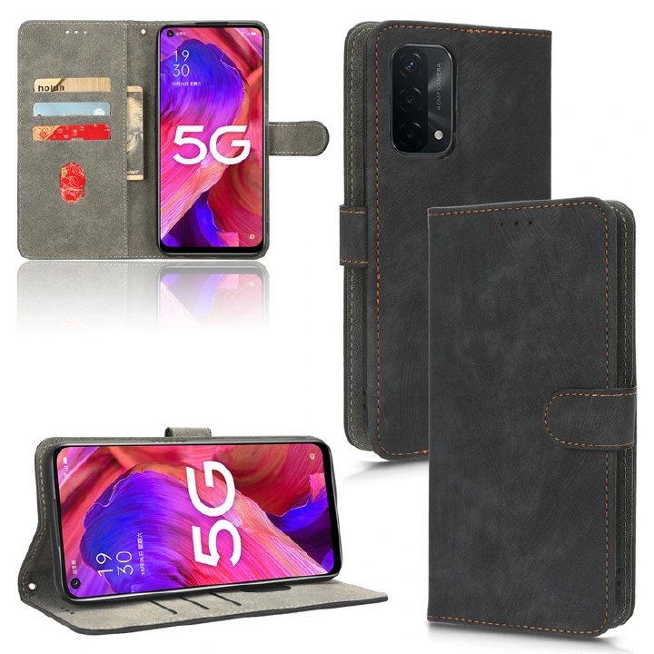 PU Leather Folio Flip Cover for  OPPO A93 5G/A74 5G/A54 5G Wallet Case with [RFID Blocking] Card Holster Kickstand Magnet