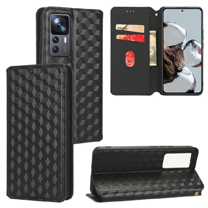 PU Leather Flip Cover for Xiaomi 12T 12T Pro Mi 12T Poco M4 5G Poco M5 4G Redmi A1 2022 A1 Plus A1+  Note 12 5G 12 Pro Phone Case Built in Kickstand Card Holder Magnetic Closure Folio Protective Cover