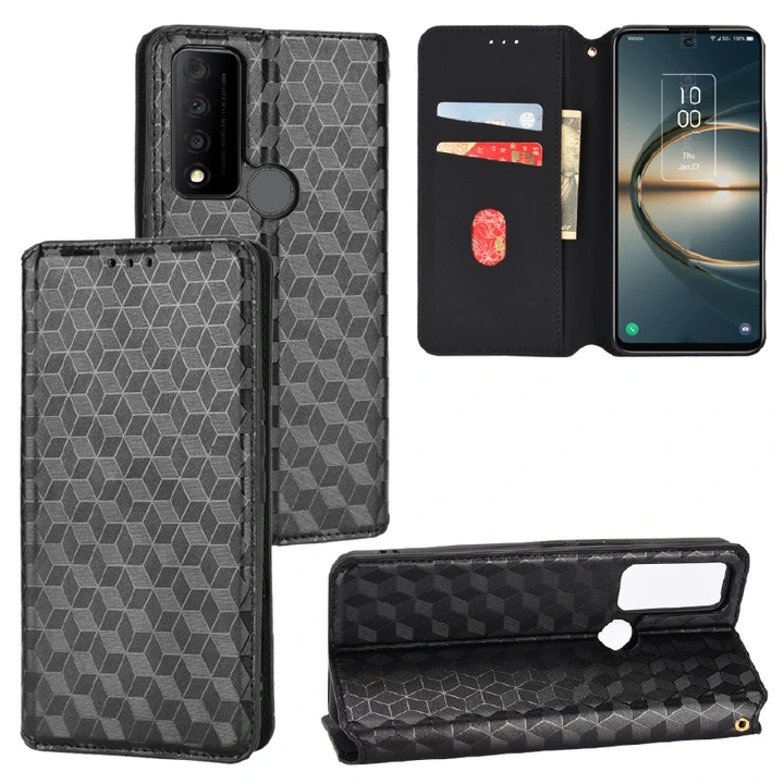 PU Leather Flip Cover for TCL 30V 5G 30 XE 5G 781S06  30 5G 30+ 30 4G  Bremen 5G  20AX 5G  20R 5G  Phone Case Built in Kickstand Card Holder Magnetic Closure Folio Protective Cover