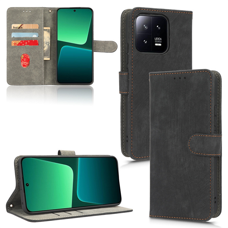 PU Leather Folio Flip Cover for Xiaomi Mi 13 Pro Wallet Case with [RFID Blocking] Card Holster Kickstand Magnetic Closure Shockproof Phone Cover