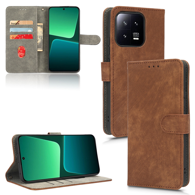 PU Leather Folio Flip Cover for Xiaomi Mi 13 Pro Wallet Case with [RFID Blocking] Card Holster Kickstand Magnetic Closure Shockproof Phone Cover