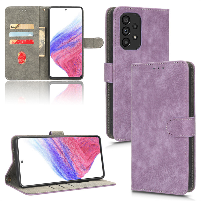 PU Leather Folio Flip Cover for Samsung Galaxy A53 5G/Galaxy A73 5G Wallet Case with [RFID Blocking] Card Holster Kickstand Magnetic Closure Shockproof Phone Cover