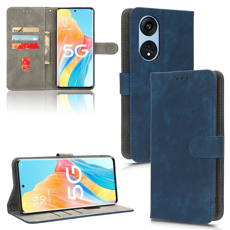 PU Leather Folio Flip Cover for OPPO Reno8 T 5G 6.7'' Wallet Case with [RFID Blocking] Card Holster Kickstand Magnetic Closure Shockproof Phone Cover