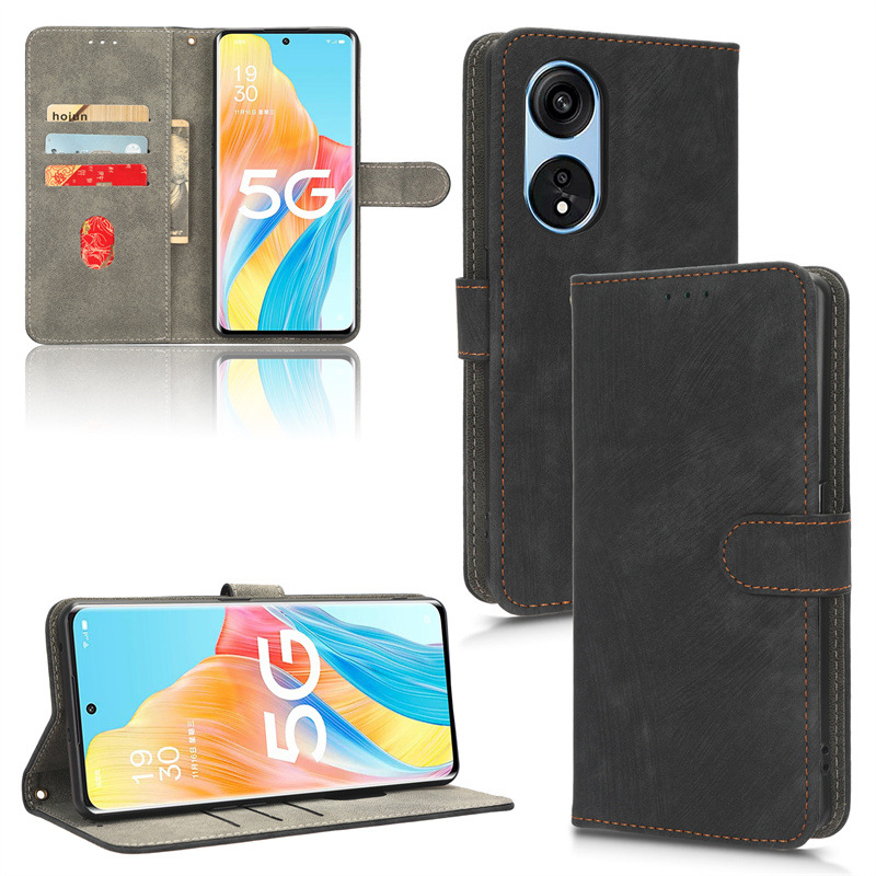 PU Leather Folio Flip Cover for OPPO Reno8 T 5G 6.7'' Wallet Case with [RFID Blocking] Card Holster Kickstand Magnetic Closure Shockproof Phone Cover