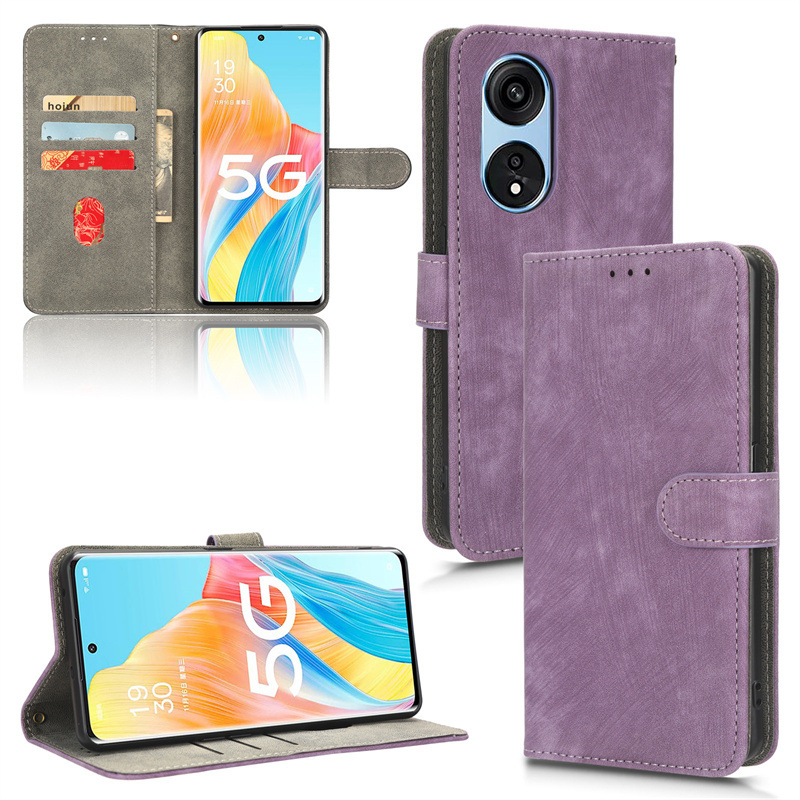 PU Leather Folio Flip Cover for OPPO Reno8 T 5G 6.7'' Wallet Case with [RFID Blocking] Card Holster Kickstand Magnetic Closure Shockproof Phone Cover