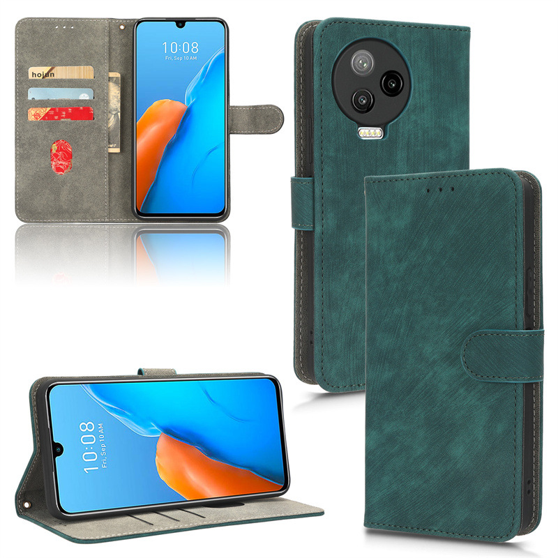 PU Leather Folio Flip Cover for Infinix Note 12 2023 4G/X676C Wallet Case with [RFID Blocking] Card Holster Kickstand Magnetic Closure Shockproof Phone Cover