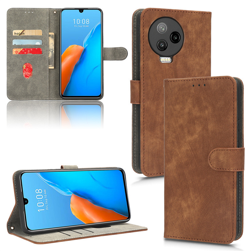 PU Leather Folio Flip Cover for Infinix Note 12 2023 4G/X676C Wallet Case with [RFID Blocking] Card Holster Kickstand Magnetic Closure Shockproof Phone Cover